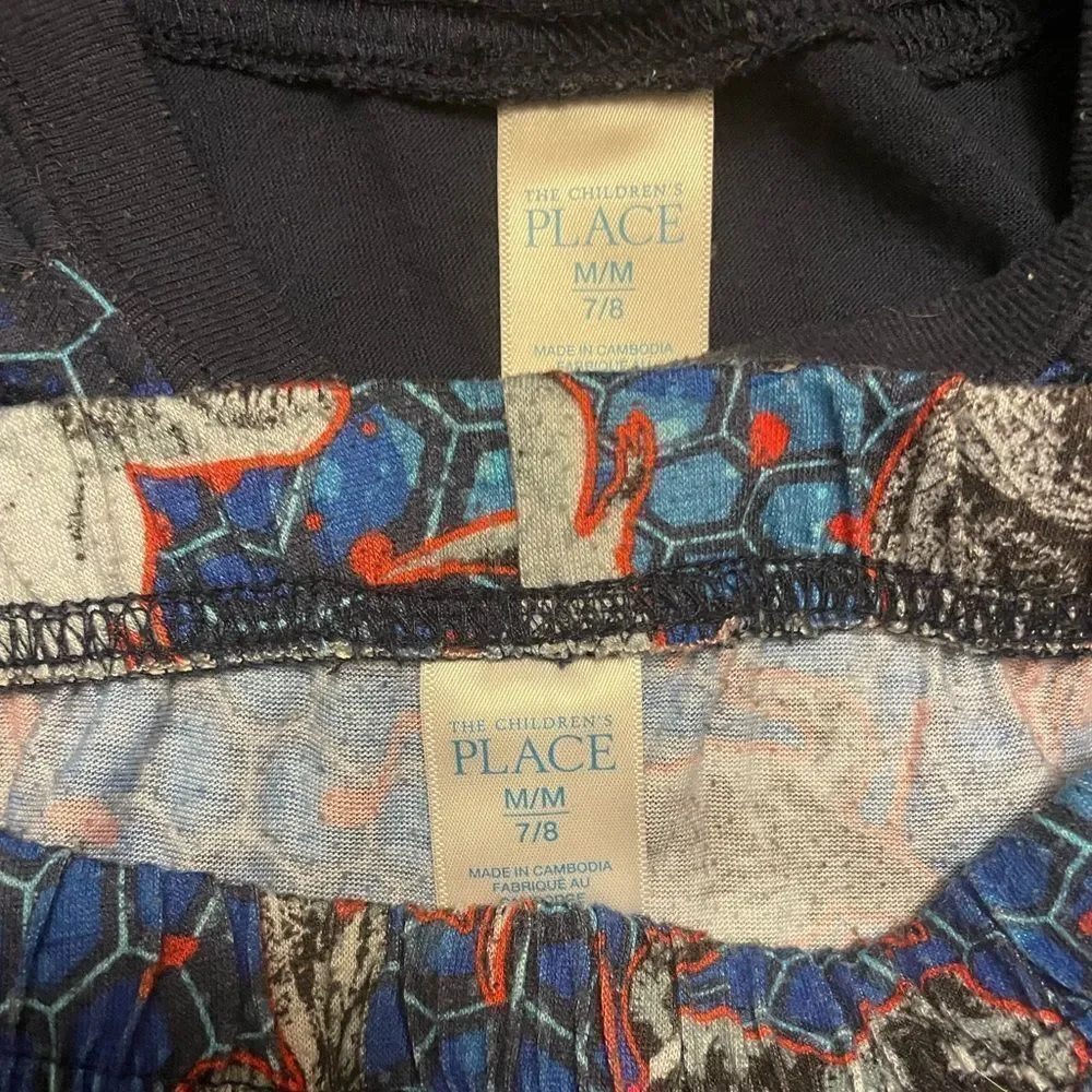 ❣️5/$50 Children’s Place Pajama Matching set, Boys size 7/8 (M) T-Rex Dinosaurs